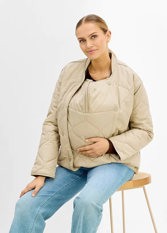 Superl&auml;tt mammajacka med kviltningar och babyficka, bonprix