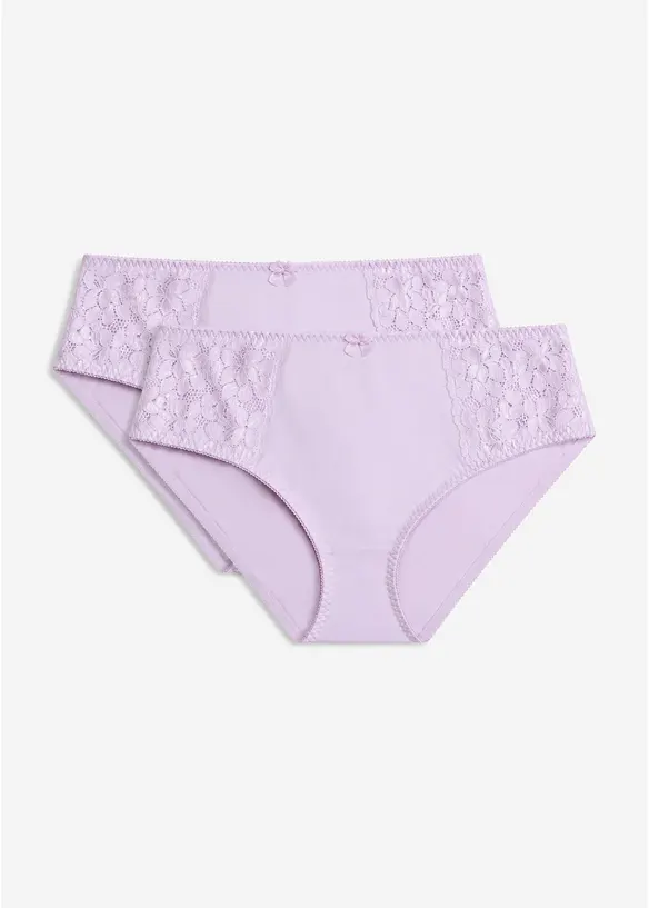Maxitrosa med skir spets (2-pack), bonprix