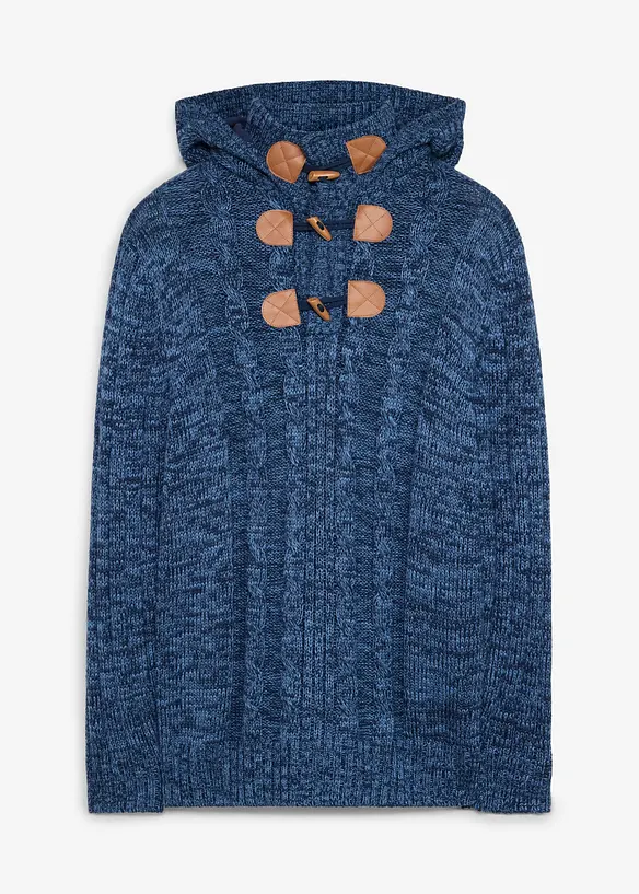 Grovstickad tr&ouml;ja med huva i Regular Fit, bonprix