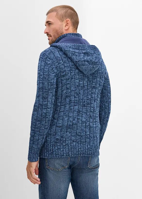 Grovstickad tr&ouml;ja med huva i Regular Fit, bonprix