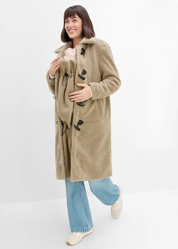 Mammakappa med babyficka i teddyfleece, bonprix