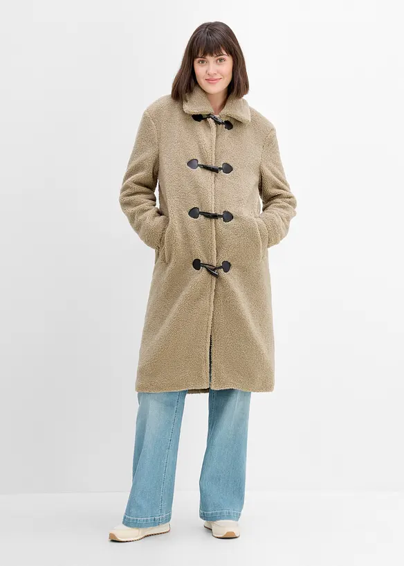 Mammakappa med babyficka i teddyfleece, bonprix
