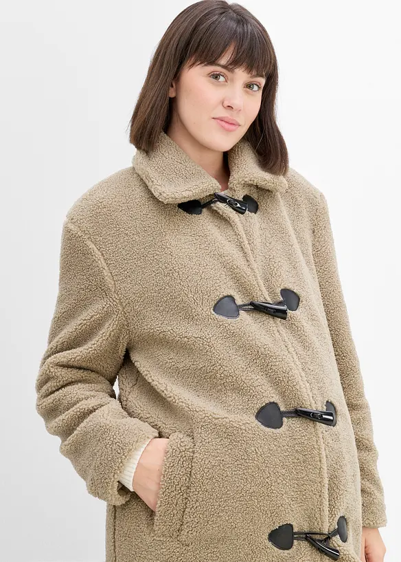 Mammakappa med babyficka i teddyfleece, bonprix