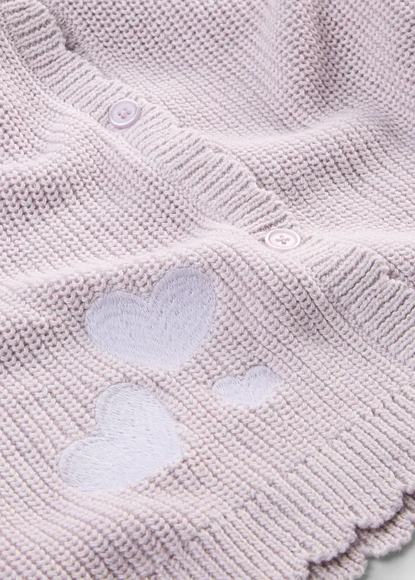 Grovstickad cardigan av bomullsmix, bonprix