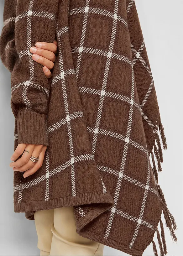 L&aring;ng cardigan med fransar, bonprix