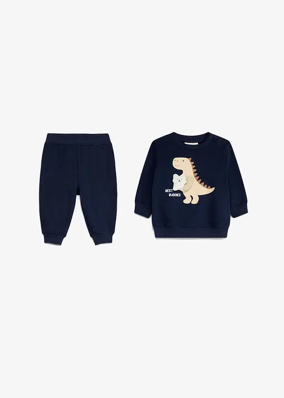 Sweatshirt och byxa med ekologisk bomull (2 delar), bonprix