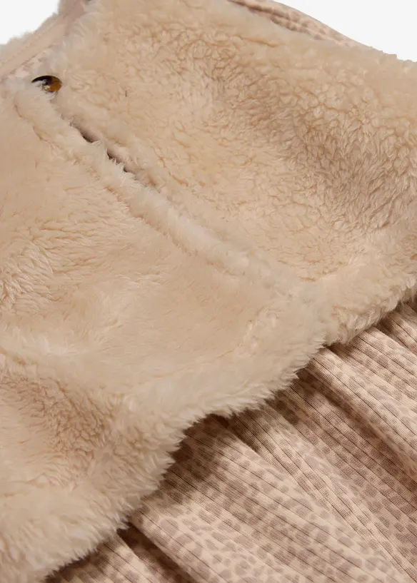 Kl&auml;nning och teddyv&auml;st (2 delar), bonprix