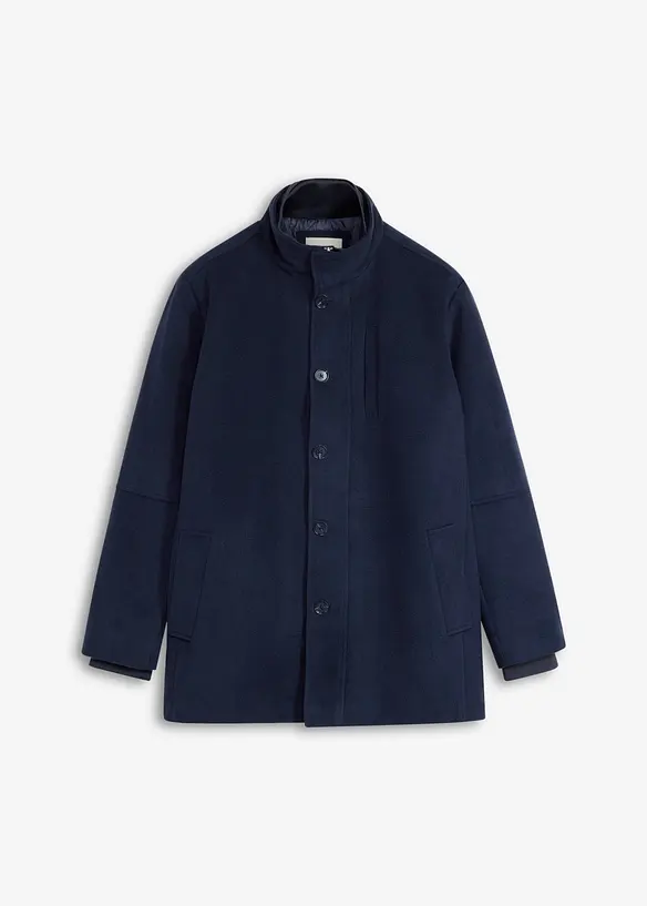 Vinterjacka med vindskydd och yllelook, bonprix