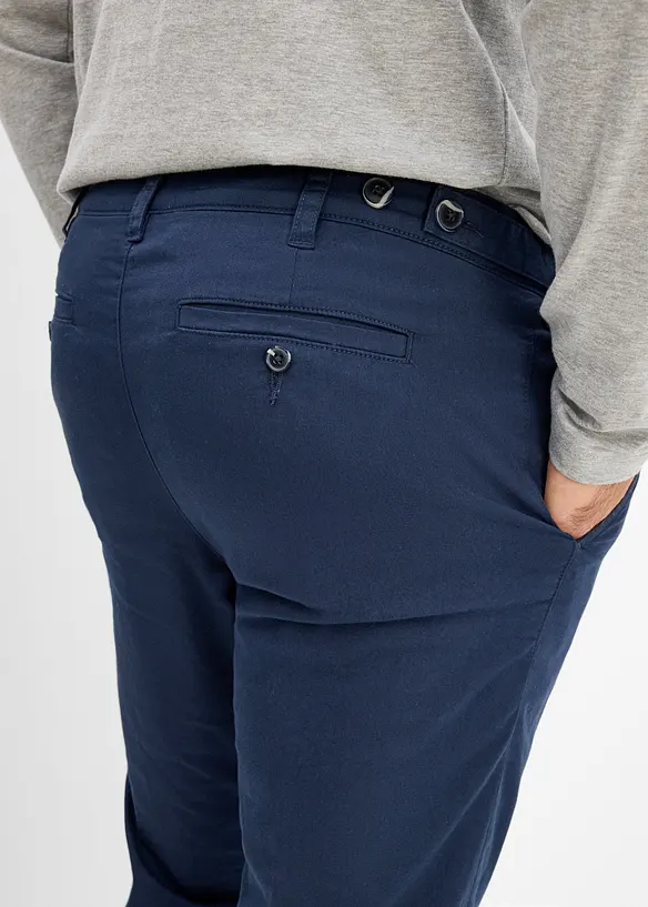 Chinos med reglerbar midja och v&auml;rmande foder, bonprix