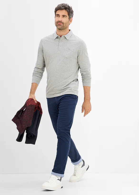 Chinos med reglerbar midja och v&auml;rmande foder, bonprix