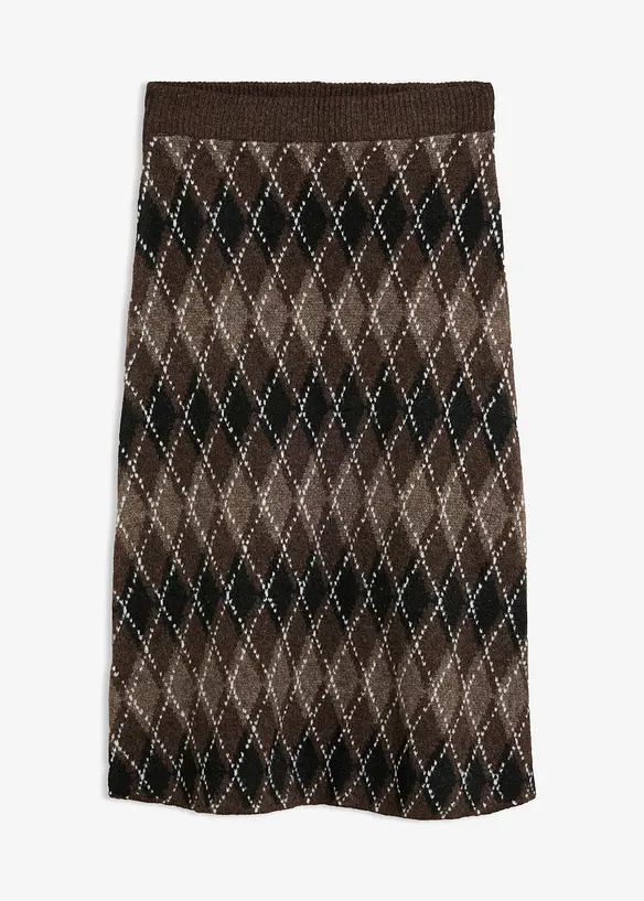 Stickad kjol, bonprix