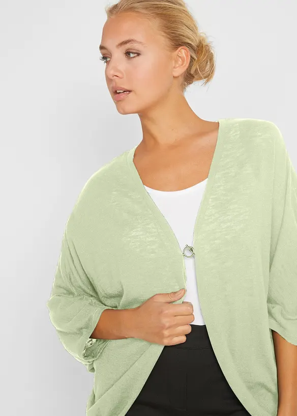 Finstickad cardigan av bomull, bonprix