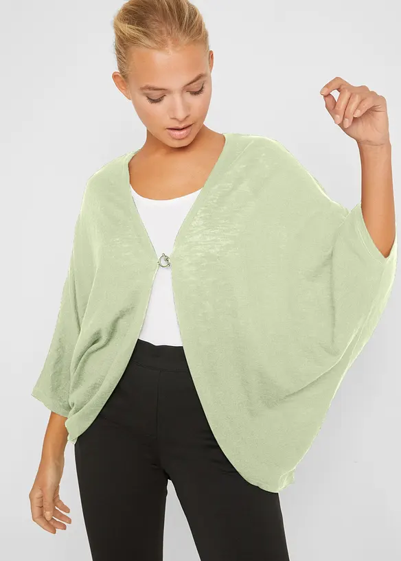 Finstickad cardigan av bomull, bonprix