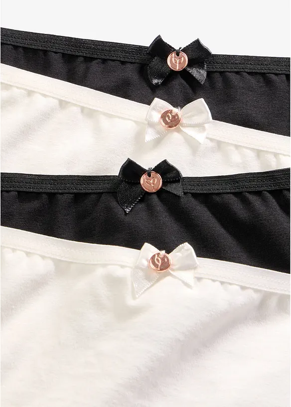 Hipstertrosa med ekologisk bomull (4-pack), bonprix