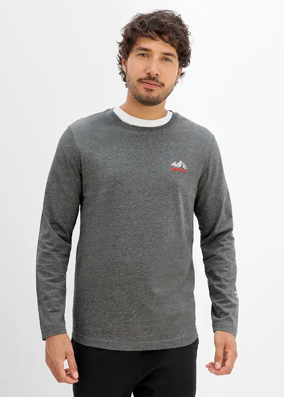 L&aring;ng&auml;rmad T-shirt med ekologisk bomull, bonprix
