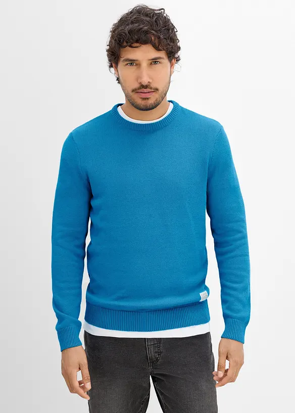 Finstickad tr&ouml;ja i Regular Fit, bonprix