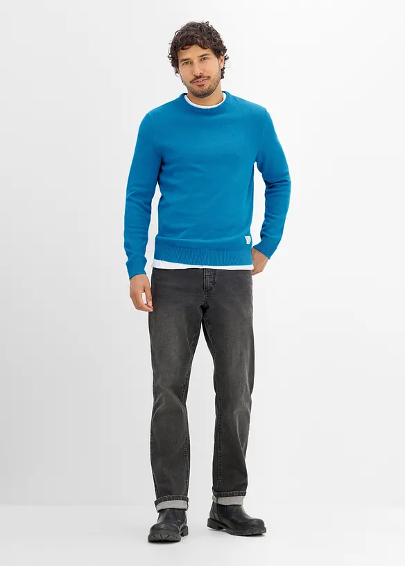 Finstickad tr&ouml;ja i Regular Fit, bonprix