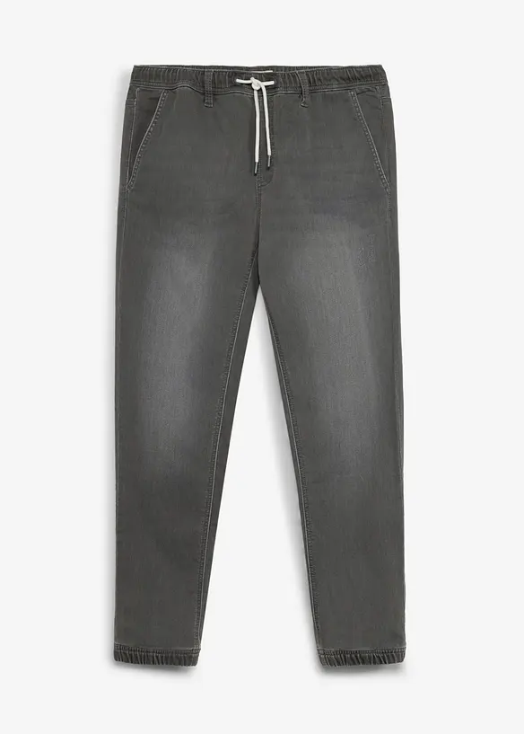 Joggerjeans med res&aring;rmidja, Regular Fit, Straight, bonprix