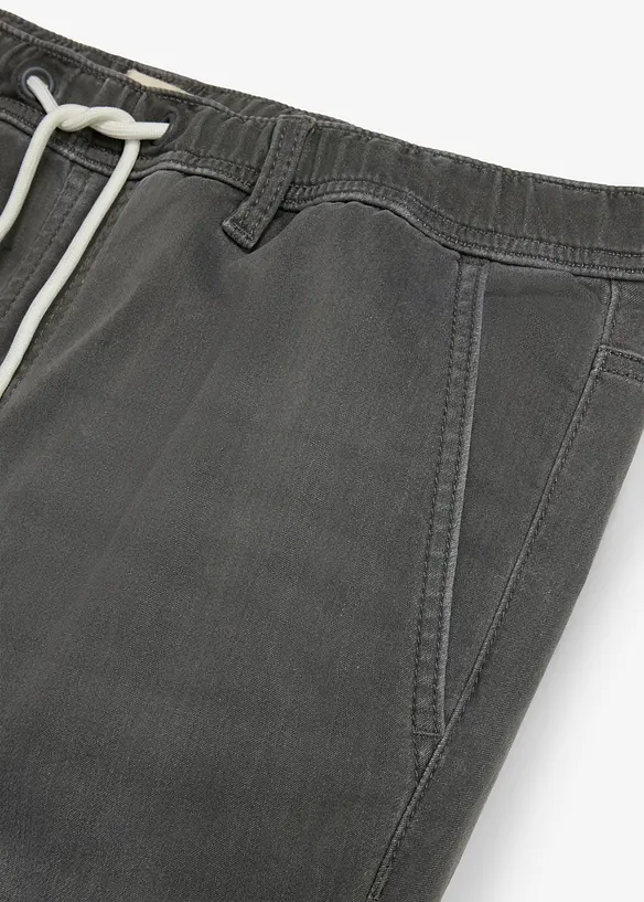 Joggerjeans med res&aring;rmidja, Regular Fit, Straight, bonprix