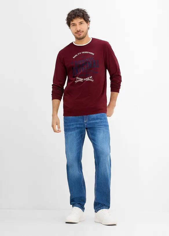 L&aring;ng&auml;rmad T-shirt av ekologisk bomull (2-pack), bonprix