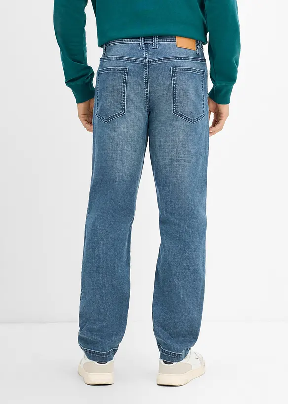 Classic Fit Jeans med f&ouml;rst&auml;rkt gren, Tapered, bonprix