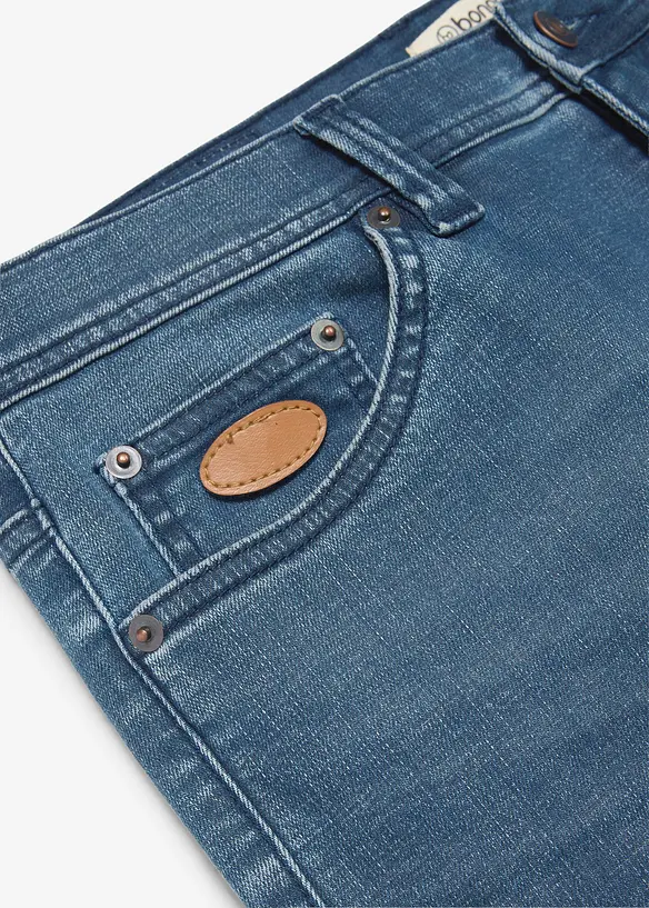 Classic Fit Jeans med f&ouml;rst&auml;rkt gren, Tapered, bonprix