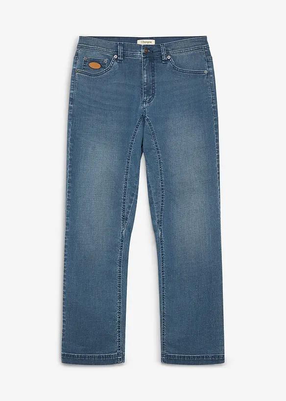 Classic Fit Jeans med f&ouml;rst&auml;rkt gren, Tapered, bonprix