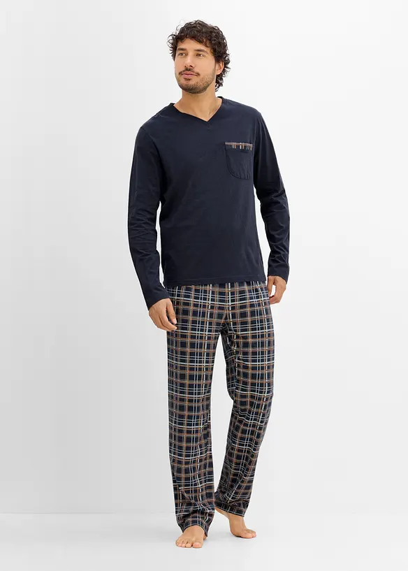 L&aring;ng&auml;rmad pyjamas med ekologisk bomull, bonprix