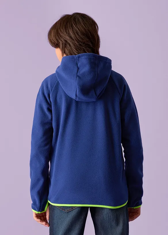 Fleecejacka med kontrasterande detaljer, bonprix