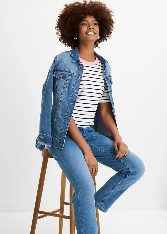 Straight jeans Mid Waist, Stretch, bonprix