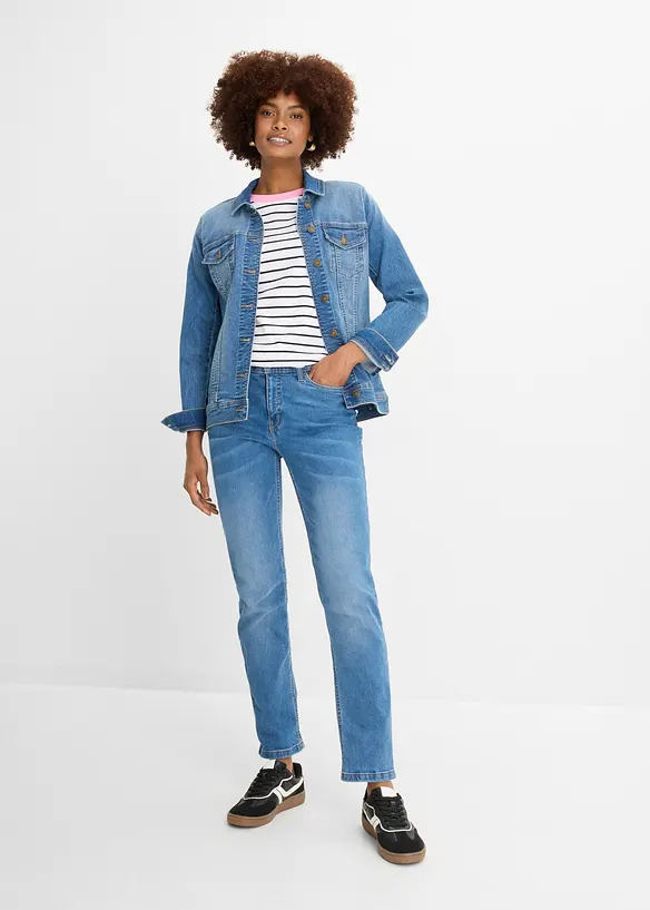 Straight jeans Mid Waist, Stretch, bonprix