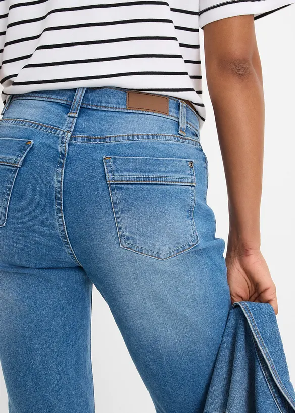 Straight jeans Mid Waist, Stretch, bonprix