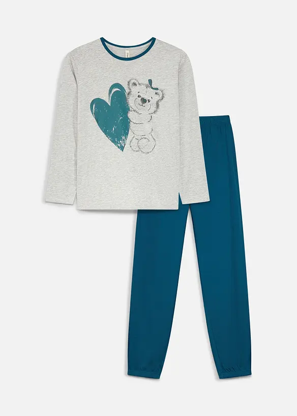Pyjamas i ekologisk bomull (2 delar), bonprix