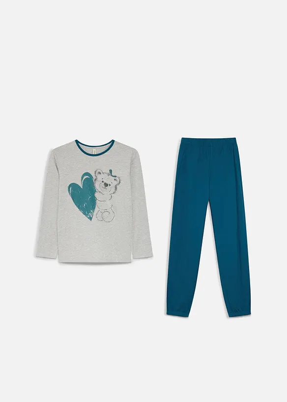 Pyjamas i ekologisk bomull (2 delar), bonprix