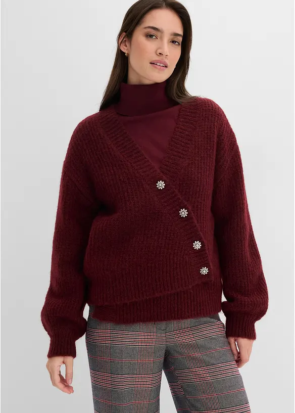 Cardigan med dekorativa knappar, bonprix