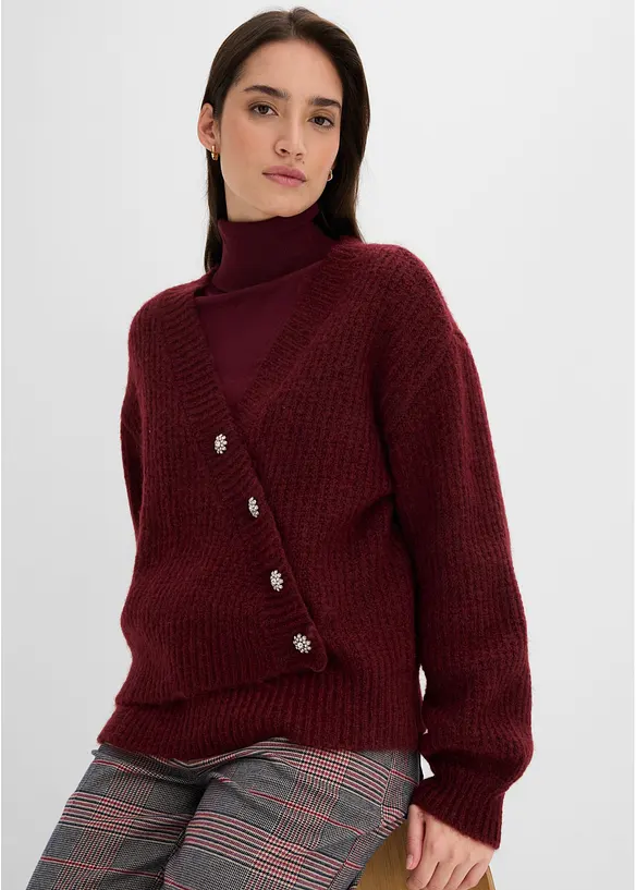 Cardigan med dekorativa knappar, bonprix