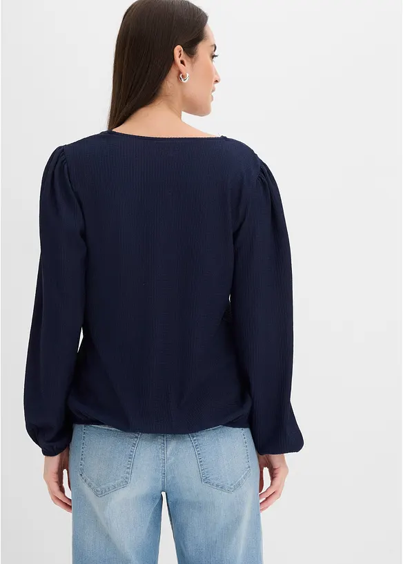 L&aring;ng&auml;rmad topp med spets, bonprix