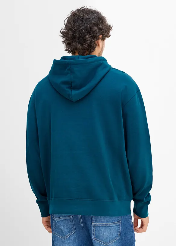 Sweatshirt med huva, avslappnad passform, bonprix