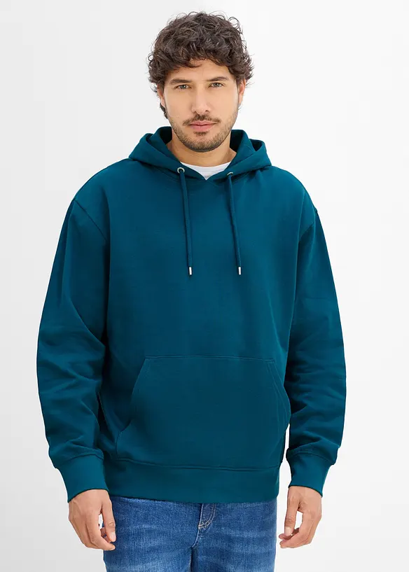 Sweatshirt med huva, avslappnad passform, bonprix