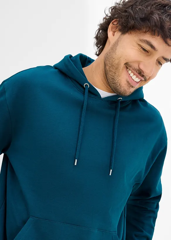 Sweatshirt med huva, avslappnad passform, bonprix