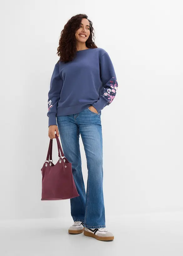 Sweatshirt av bomullsmix, bonprix