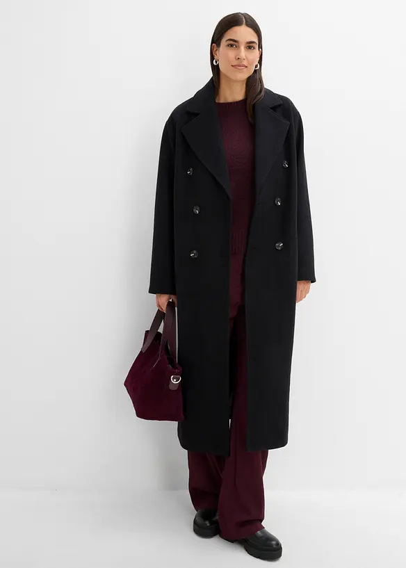 Oversizekappa med yllelook, bonprix