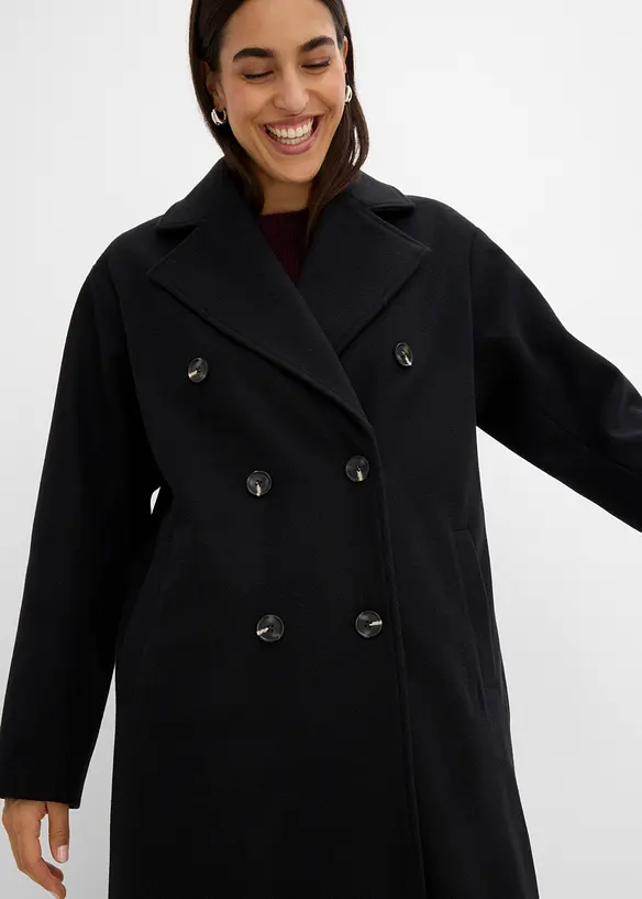 Oversizekappa med yllelook, bonprix