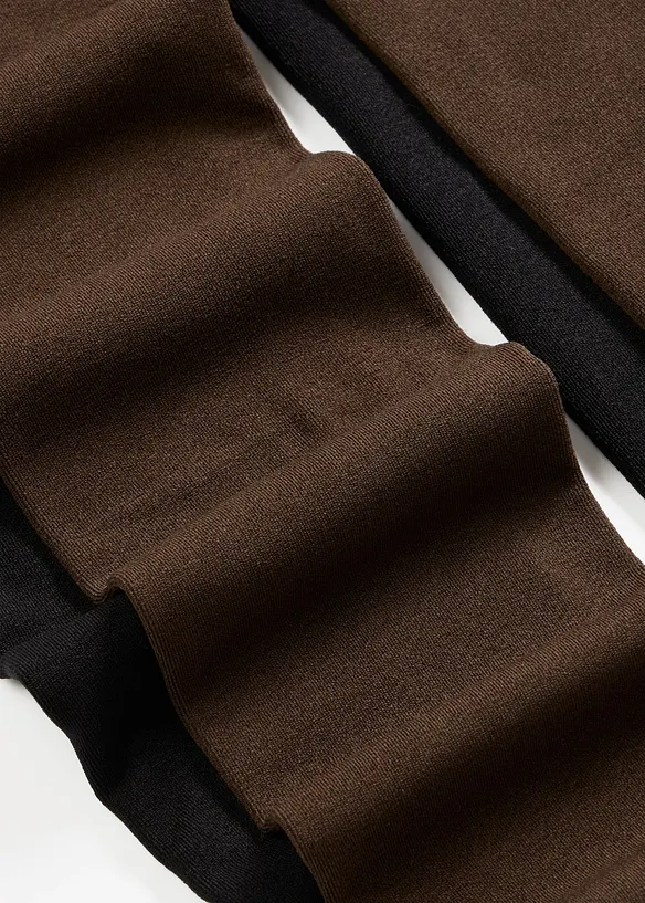 Termostrumpbyxa med mjuk fleece, 140 den (2-pack), bonprix
