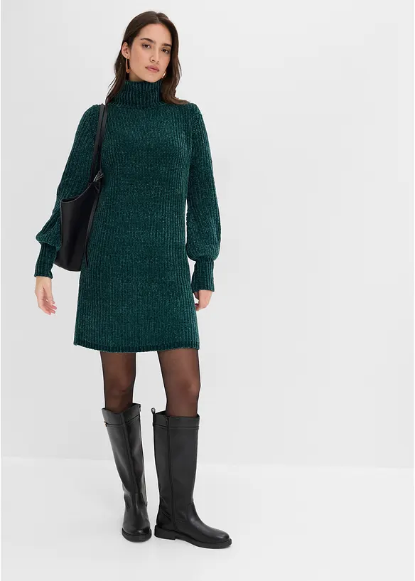 Stickad chenillekl&auml;nning i &aring;tervunnen polyester, bonprix