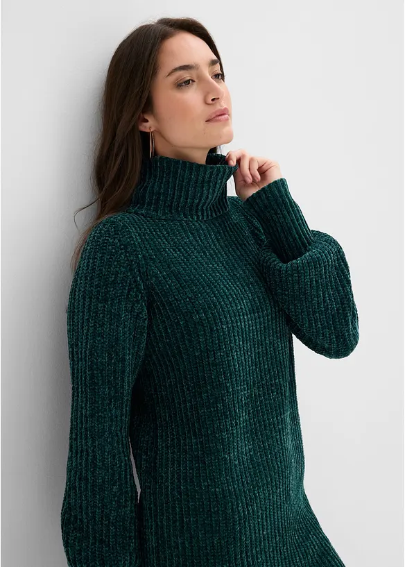 Stickad chenillekl&auml;nning i &aring;tervunnen polyester, bonprix