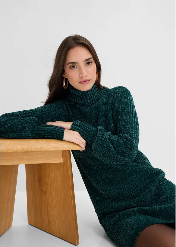 Stickad chenillekl&auml;nning i &aring;tervunnen polyester, bonprix