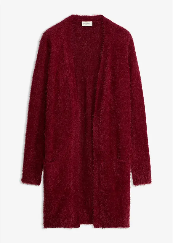 L&aring;ng cardigan med fluffig stil, bonprix