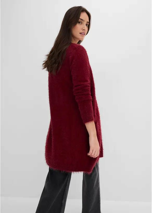 L&aring;ng cardigan med fluffig stil, bonprix