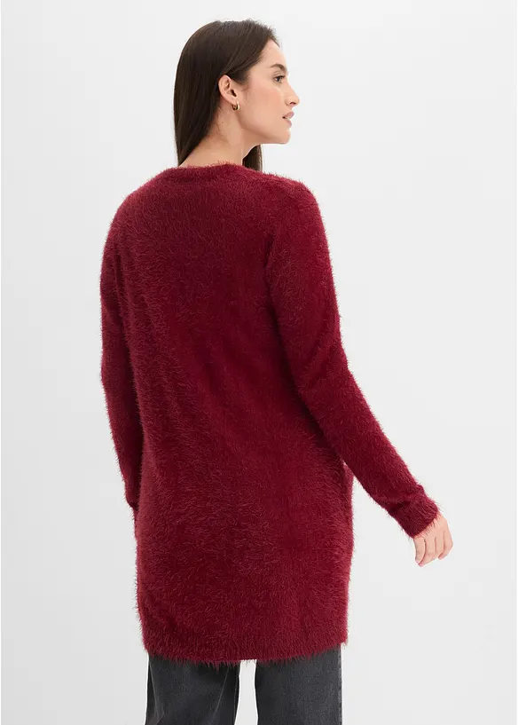 L&aring;ng cardigan med fluffig stil, bonprix